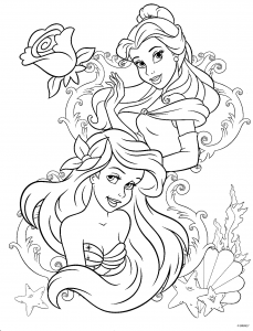 Pocahontas and Belle coloring pages Pocahontas and Belle coloring pages